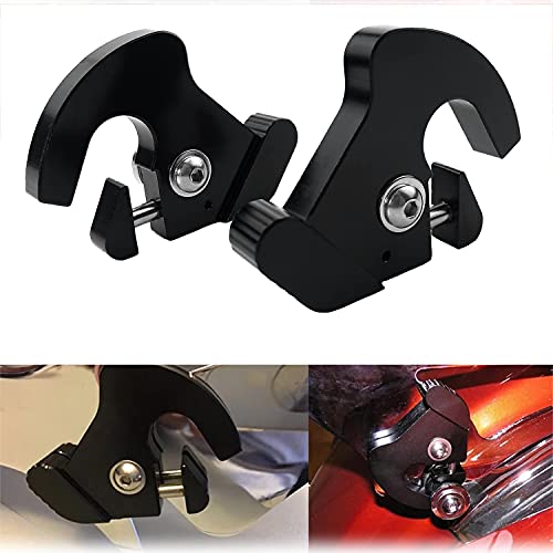 TCMI Detachable Rotary Mounting Sissy Bar Luggage Rack Latch Clips Kit Fits for Harley Davidson Sportster Touring Street Glide Road King Electra Glide 1986-2021 chrome#9 Latch Clips 7013128 - Image 1